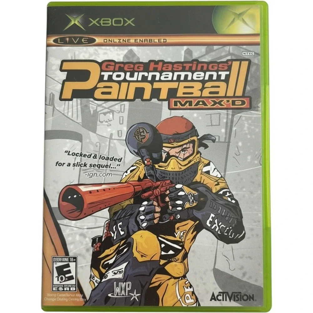 Greg Hastings Tournament Paintball Max'd (Original Xbox) CIB COMPLETE & TESTED